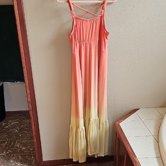 Torrid Coral and Yellow Ombre Maxi Dress - Picture 5 of 5